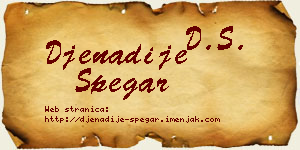 Đenadije Špegar vizit kartica